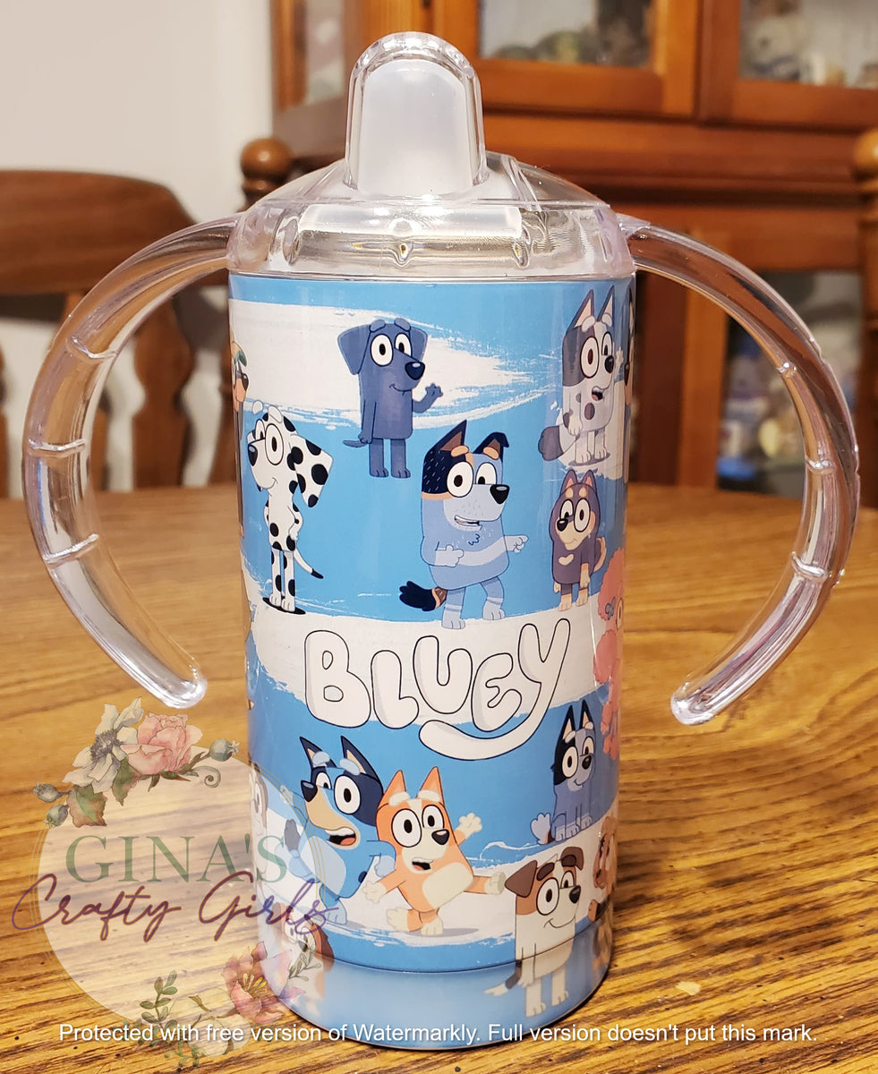  The First Years Bluey Insulated Sippy Cups - Dishwasher Safe Spill  Proof Toddler Cups - Ages 12 Months and Up - 9 Ounces - 2 Count : Baby