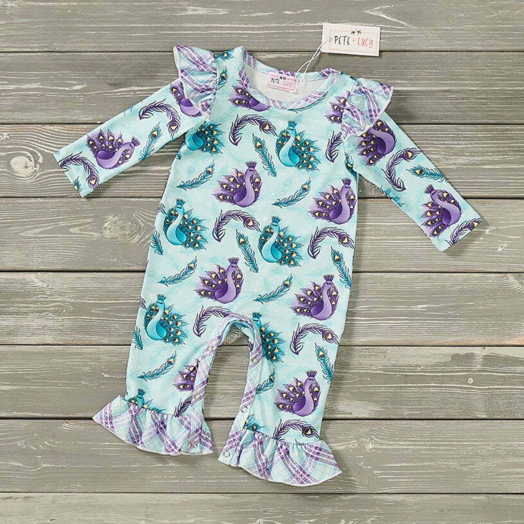 Mystical Peacock Infant Romper