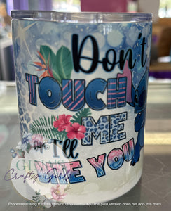 Stitch Don't Touch Me or I'll Bite You Camp Mug