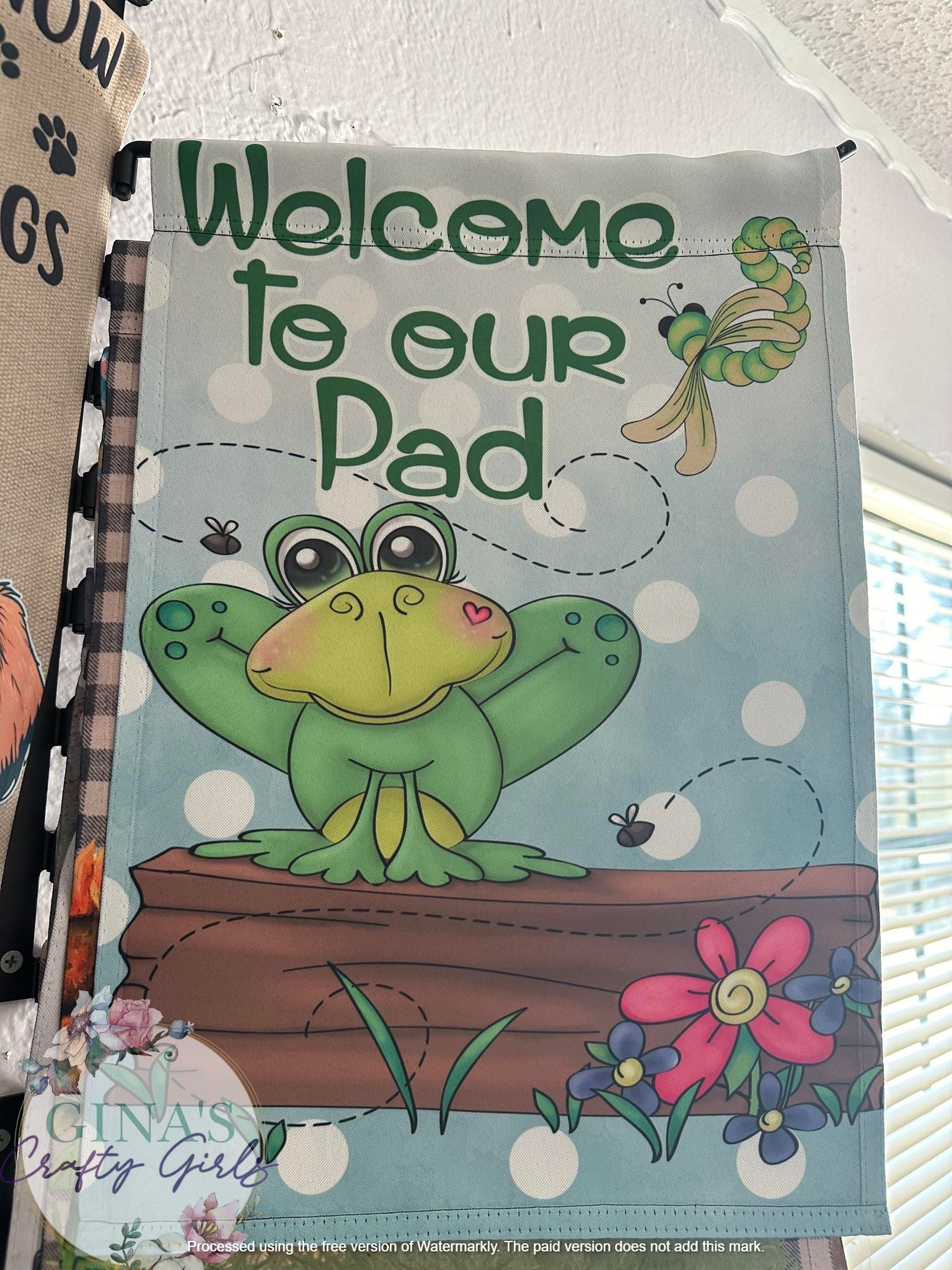 Welcome to Our Pad 12 x18 Double Sided Garden Flag