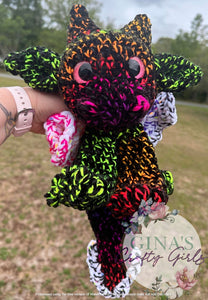 Neon  Rainbow Dragon Crochet