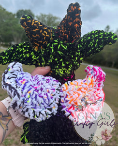 Neon  Rainbow Dragon Crochet