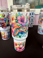 Load image into Gallery viewer, Sea Turtle Tropical 40 Oz Tumbler
