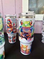 Load image into Gallery viewer, Be Your Own Kind of Beautiful Frog 40 Oz Tumbler
