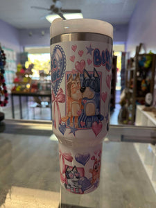 Bluey Valentine Be Mine 40 Oz Tumbler