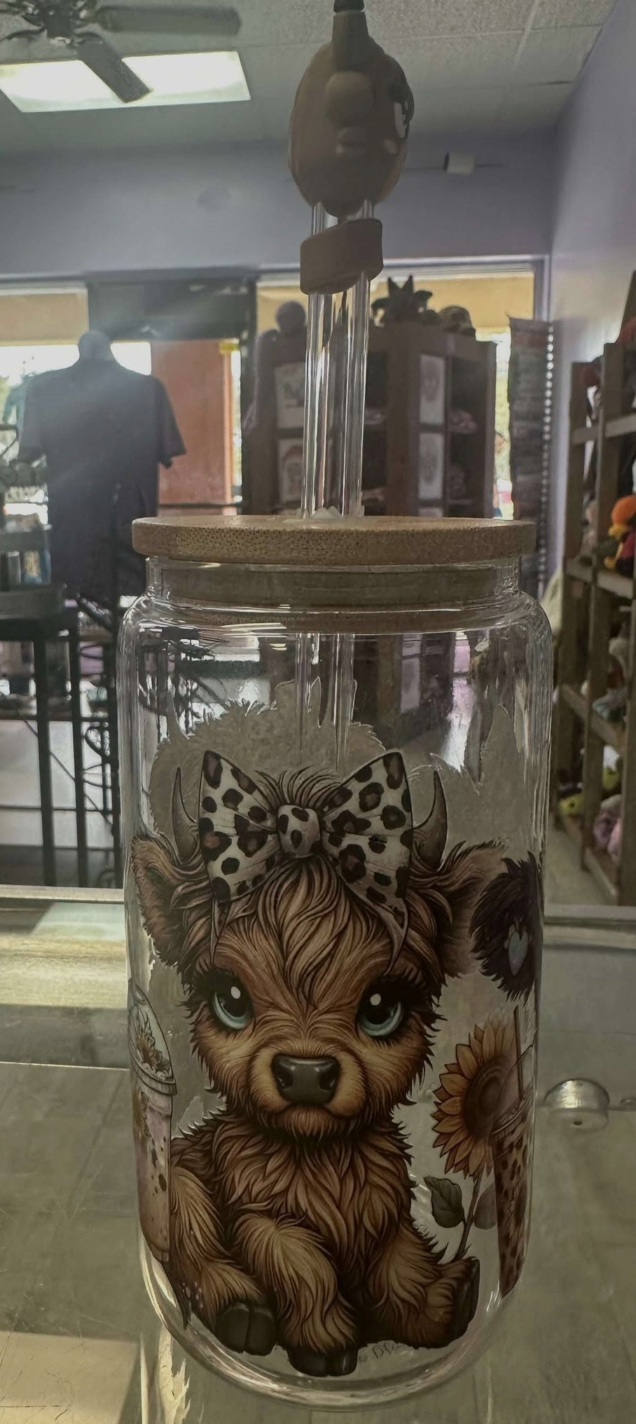 Highland Cows Coffee Glass Cup