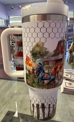 Load image into Gallery viewer, Easily Distracted By Peckers Chicken 40 Oz Tumbler
