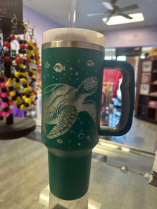 Sea Turtle Laser Engraved 40 Oz Tumbler