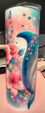 Load image into Gallery viewer, Floral Dolphin Tumbler
