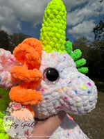 Load image into Gallery viewer, Neon Rainbow Unicorn Crochet
