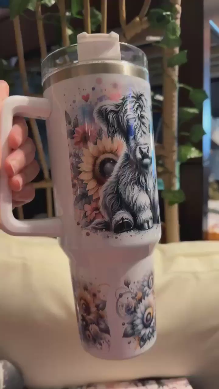 Baby Highland Cow 40 Oz Tumbler