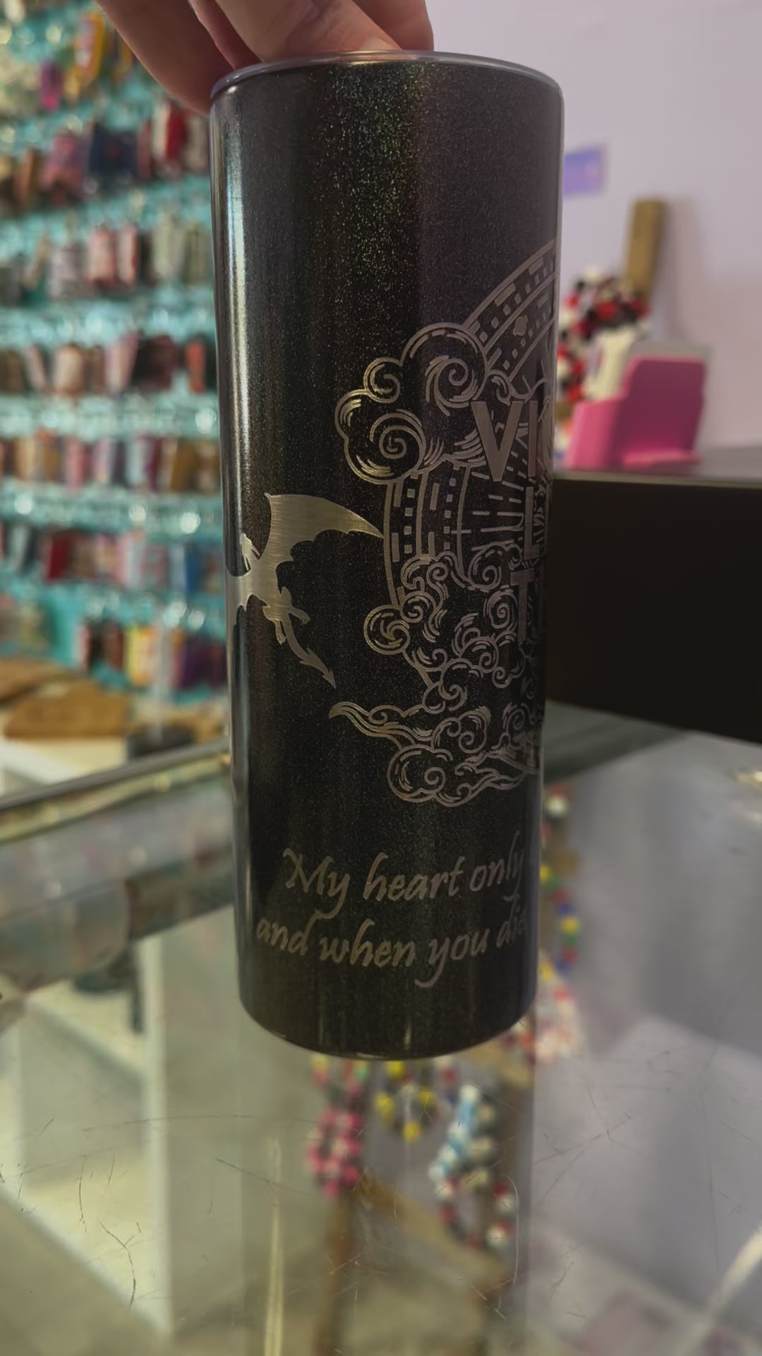 Fourth Wing Laser Engraved 20 Oz Tumbler