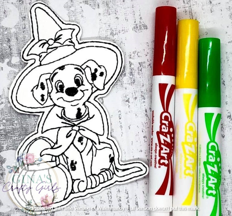 Halloween Dalmatian Coloring Doll