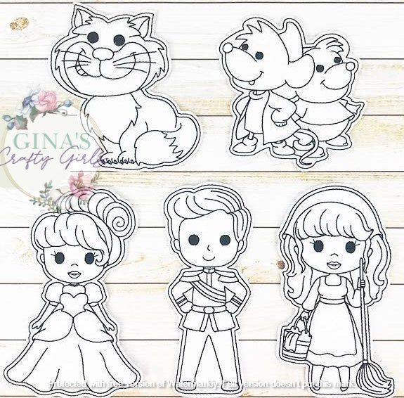 Cinderella Coloring Doll Set