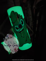 Load image into Gallery viewer, Stitch as Oogie Boogie Glow in the Dark Skinny Tumbler
