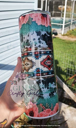 Load image into Gallery viewer, Aztec Baby Cow Skinny Tumbler
