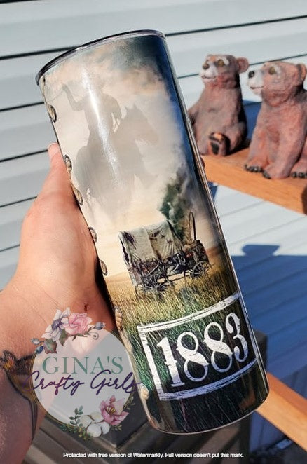 1883 Collage Yellowstone Skinny Tumbler