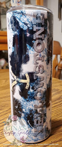 Cowprint John Dutton Yellowstone Skinny Tumbler