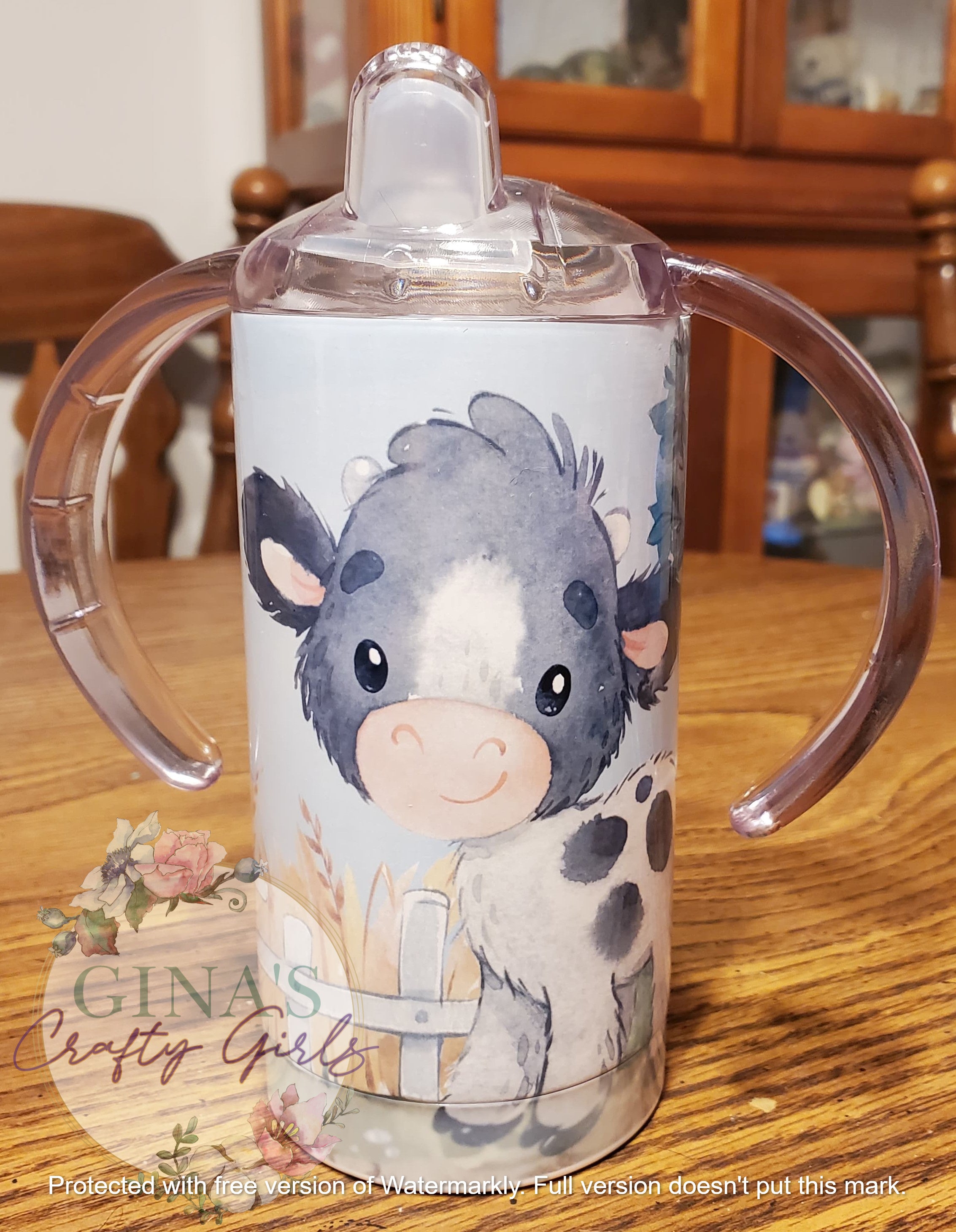 The Whole Herd Toddler Sippy Cup Tumbler Acid Wash Cowprint K3020-1 –  Painted Cowgirl Western Store