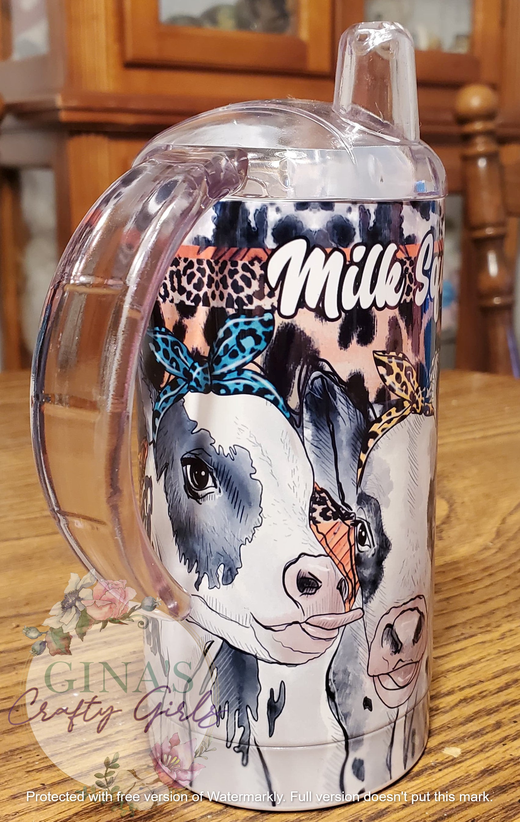 Milk Squad Cow Western Sippy Cup