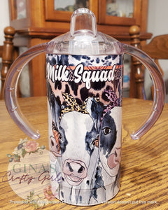 Milk Squad Cow Western Sippy Cup