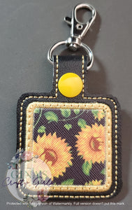 Sunflower Scrapbuster Keyfob