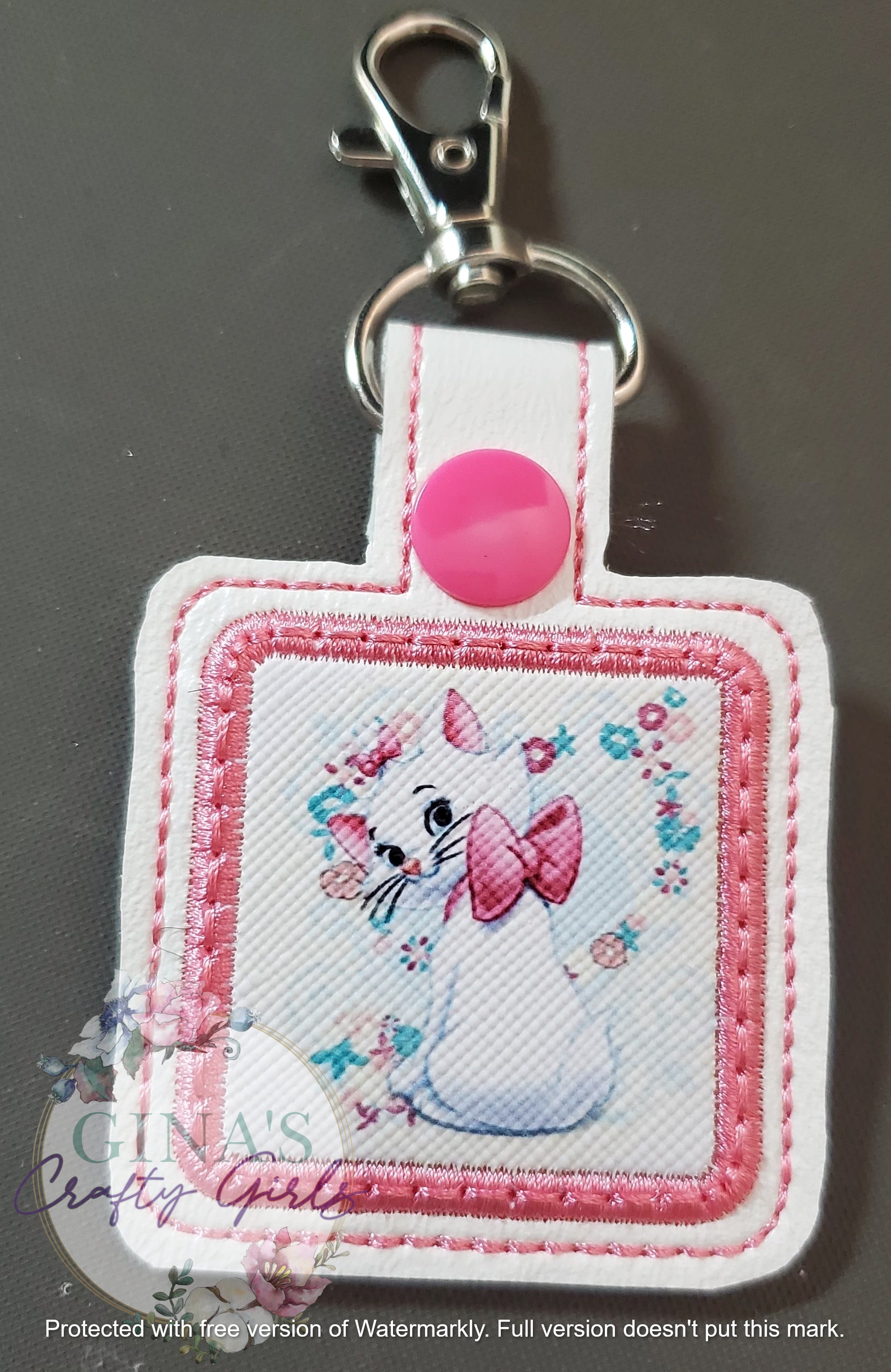 Marie the Cat Scrapbuster Keyfob