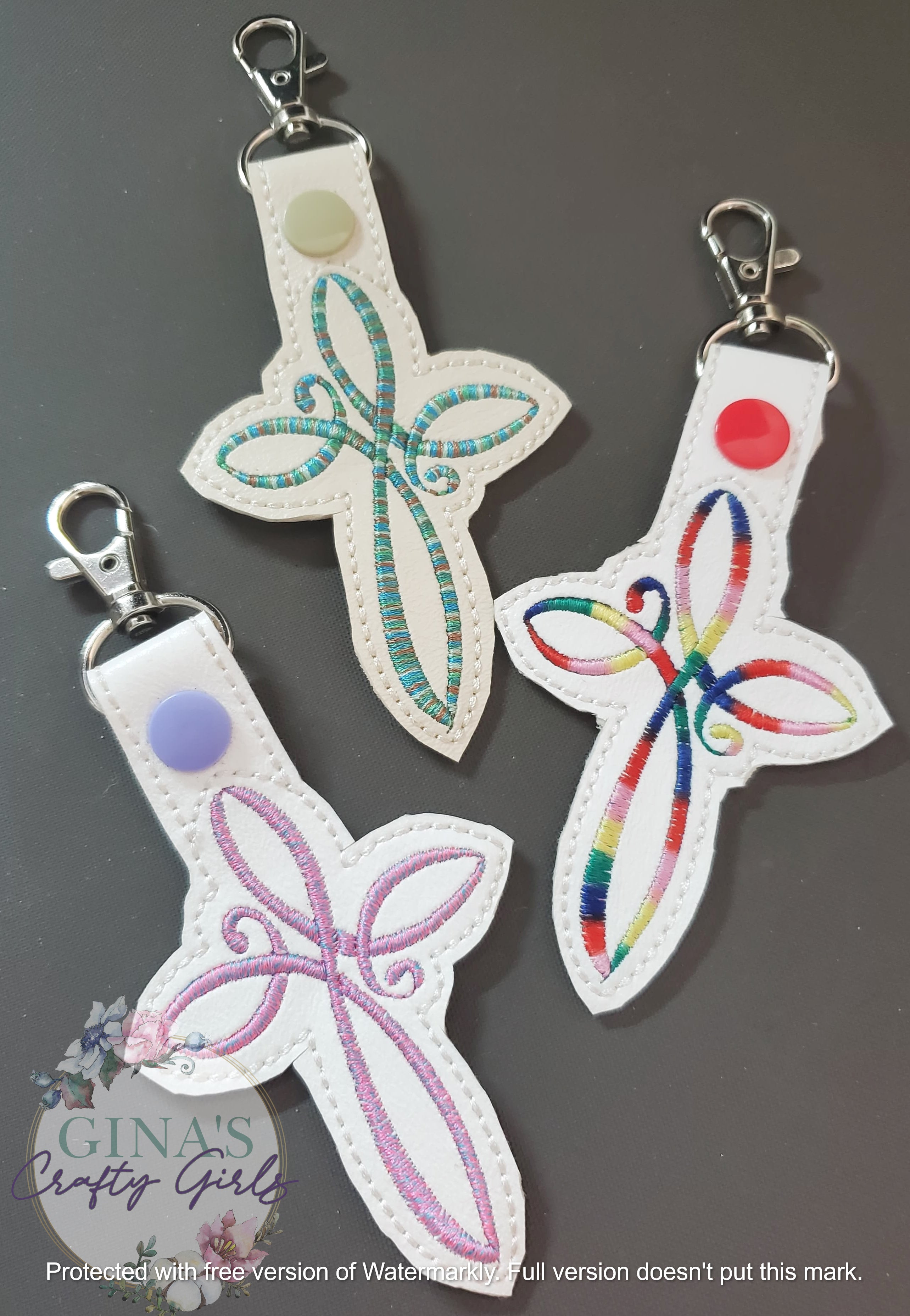 Variegated Cross Keyfob