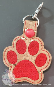 Paw Print Keyfob