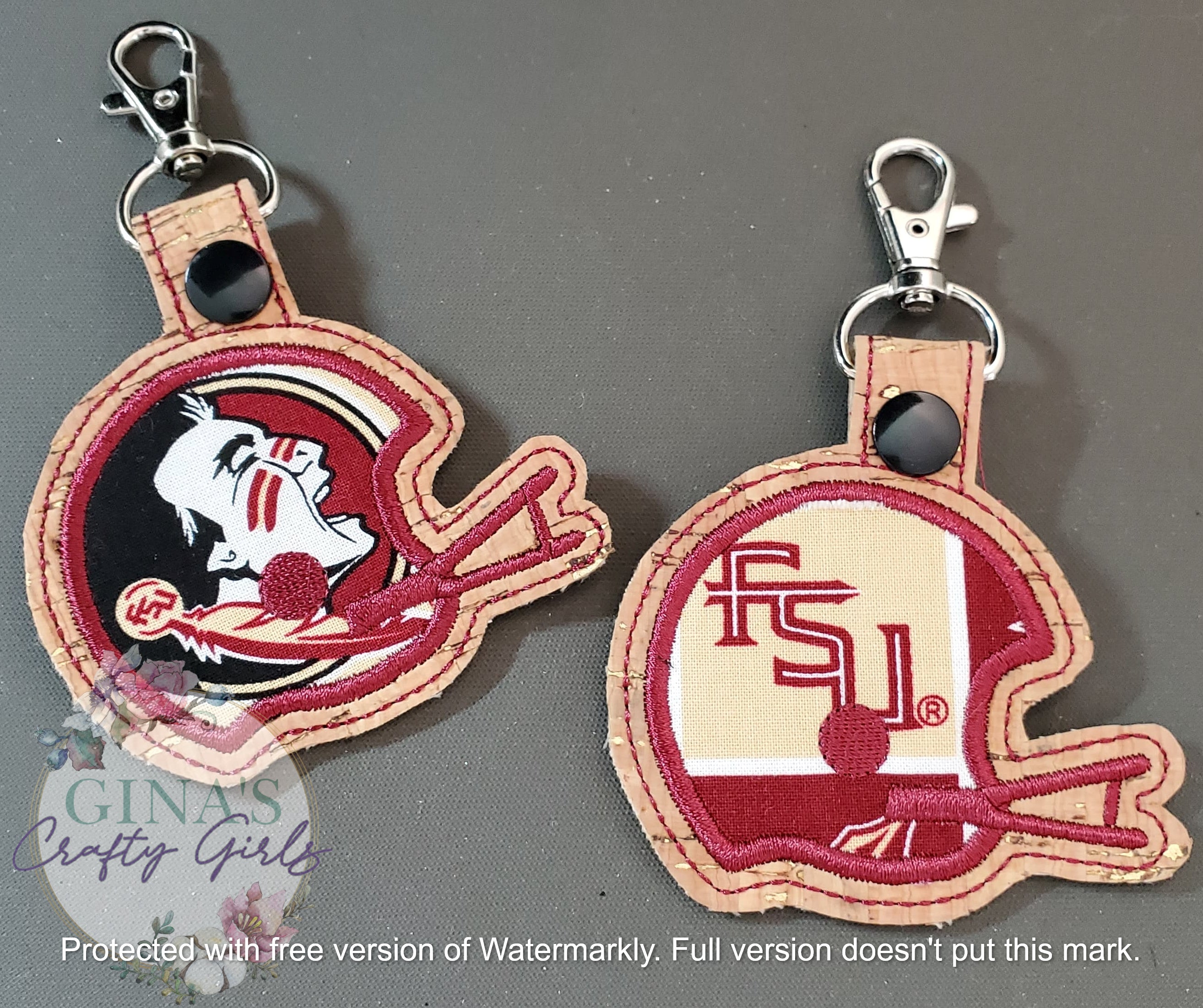 Seminoles Football Helmet Keyfob