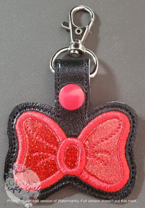 Minnie Mouse Bow Keyfob