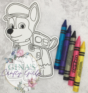 Chase Paw Patrol Coloring Doll