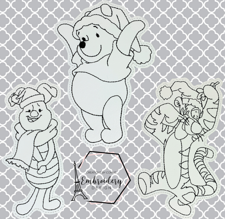 Christmas Winnie The Pooh Coloring Doll Set