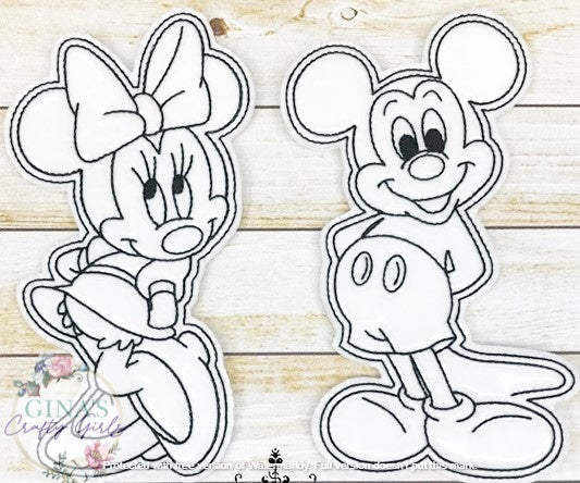 Disney Character Coloring Doll Set